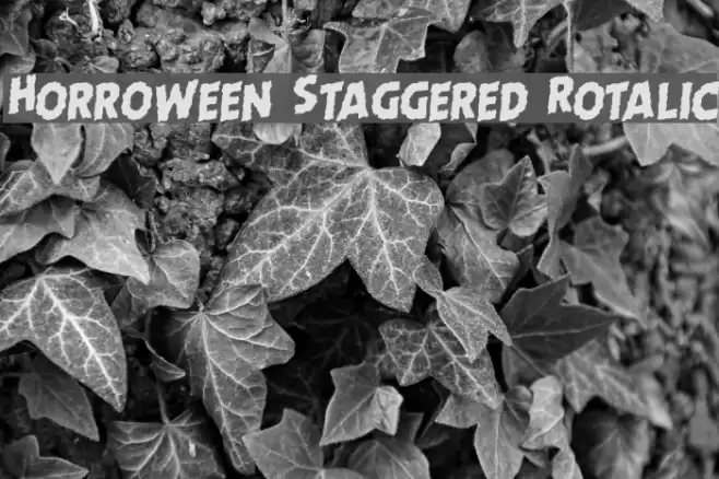 Horroween Staggered Rotalic Font examples