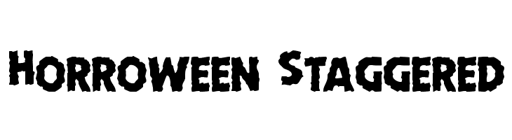 Horroween Staggered  नि: शुल्क फ़ॉन्ट्स डाउनलोड