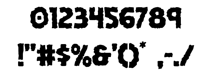 Horroween Staggered Font OTHER CHARS