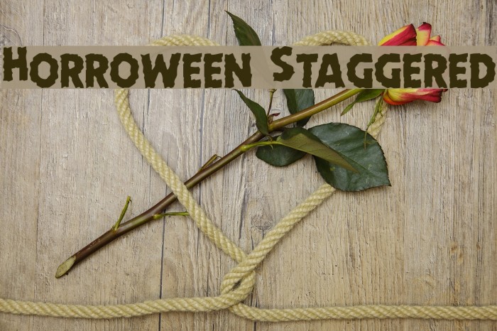 Horroween Staggered Font examples