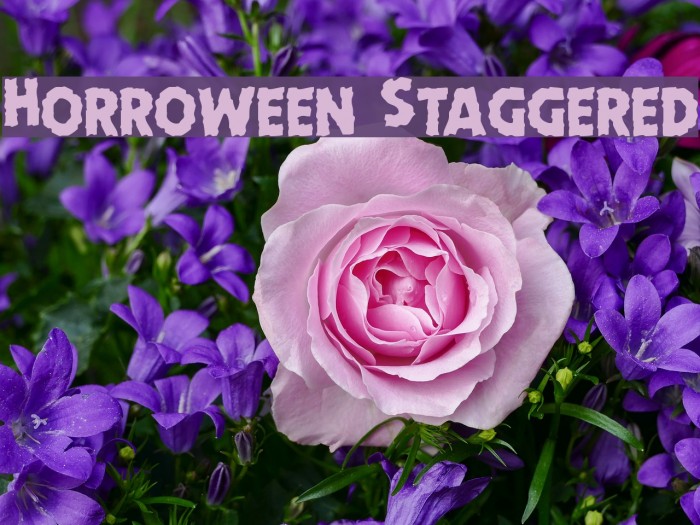 Horroween Staggered Font examples