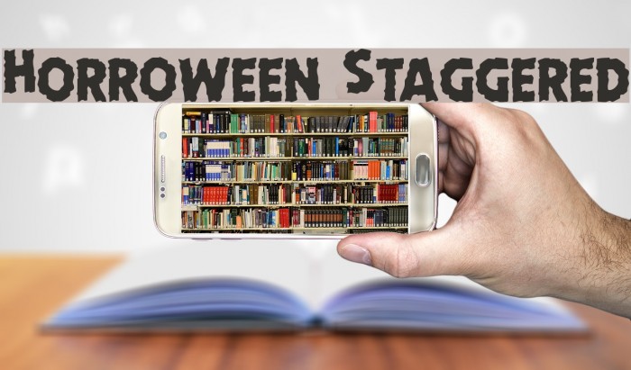 Horroween Staggered Font examples
