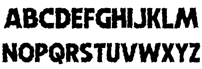Horroween Staggered Font LOWERCASE