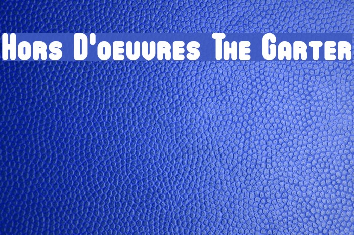 Hors D'oeuvres The Garter Fuentes examples