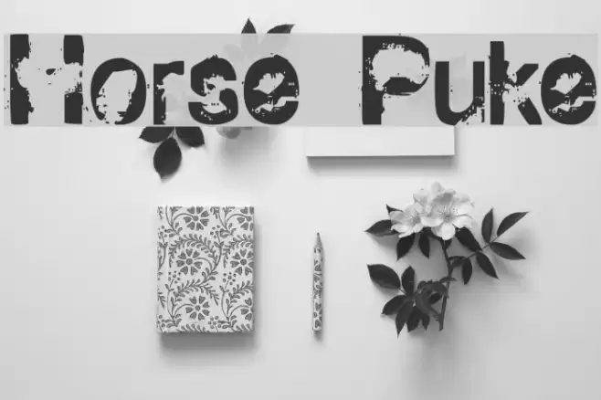 Horse Puke Font examples