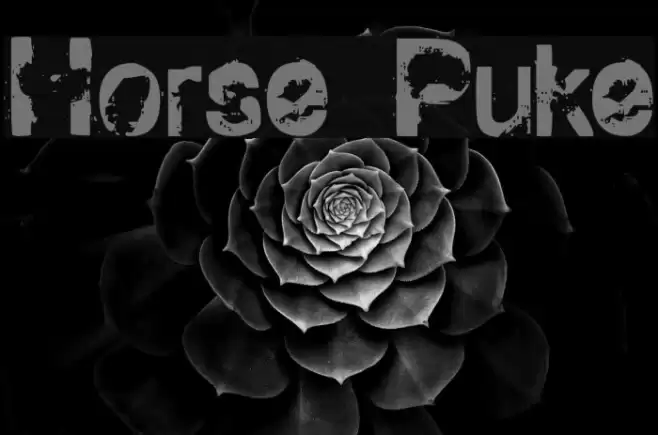 Horse Puke Font examples