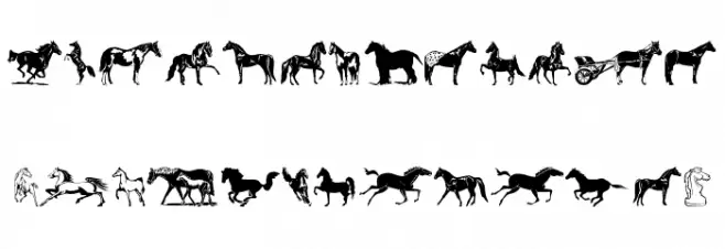 Horse Schriftart Groß