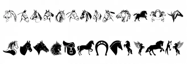 Horse Caratteri MINUSCOLO