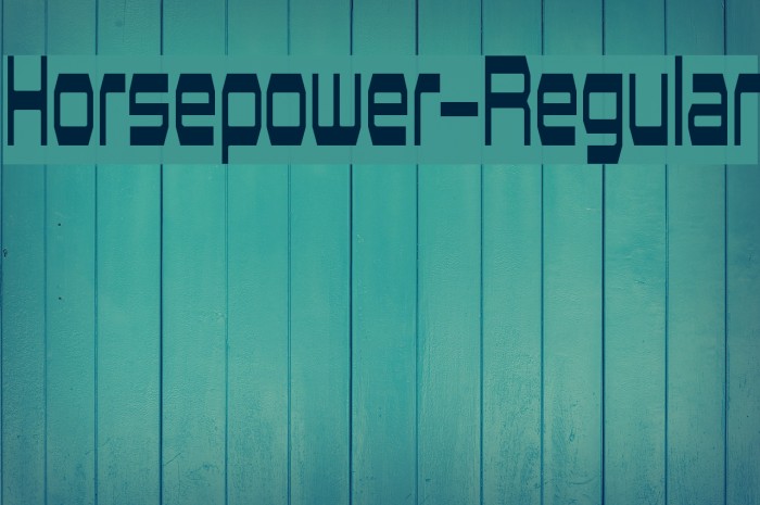 Horsepower-Regular Font examples