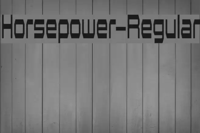 Horsepower-Regular Font examples