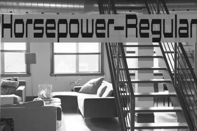 Horsepower-Regular Font examples
