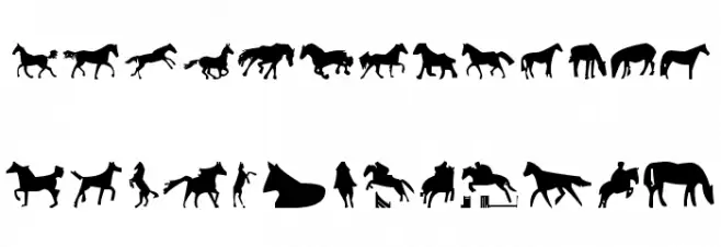 Horses 1 Шрифта ВЕРХНИЙ