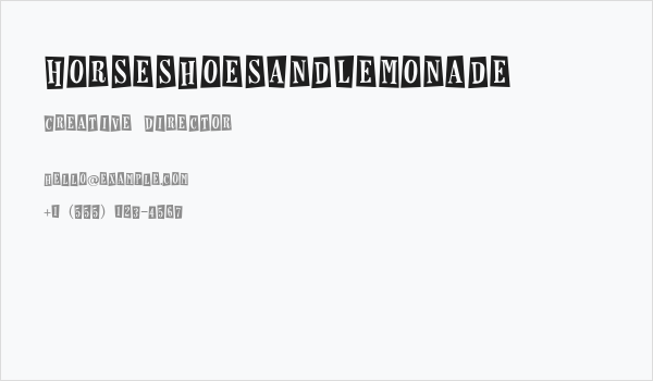 HorseshoesAndLemonade Business Card