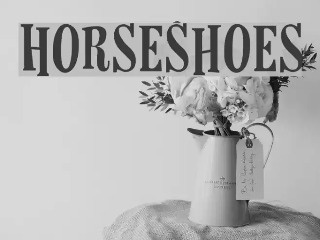 Horseshoes Font examples