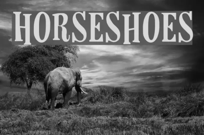 Horseshoes Font examples