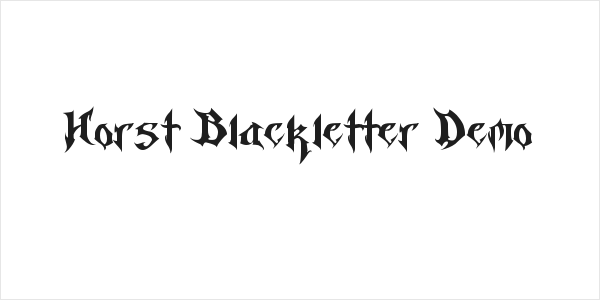 Horst Blackletter Demo Logo