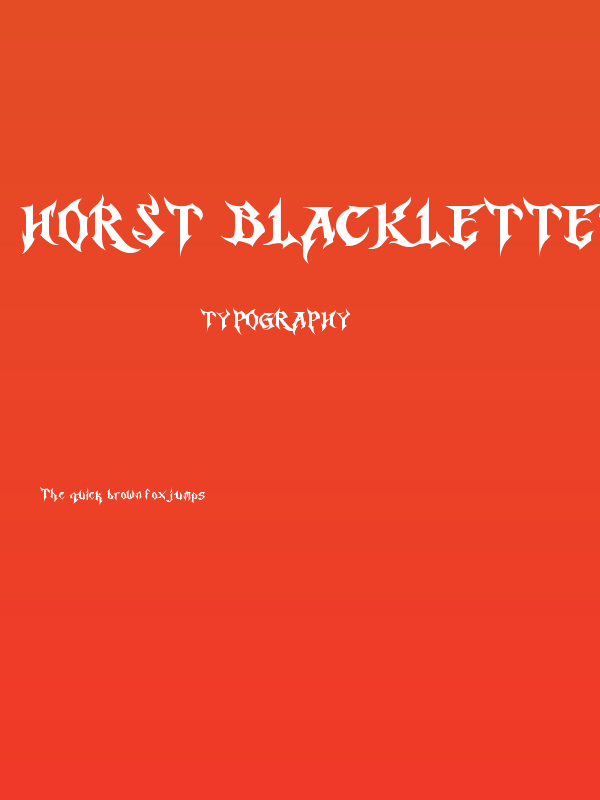 Horst Blackletter Demo Poster