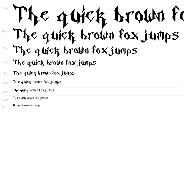 Horst Blackletter Demo Waterfall