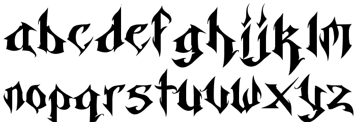 Horst Blackletter Demo Font LOWERCASE
