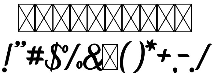 HorstailFreeRegular Font OTHER CHARS