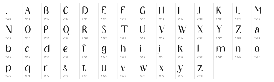 Horyzon Regular Character Map