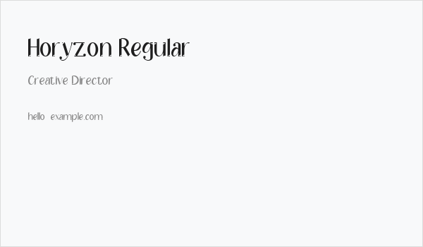 Horyzon Regular Business Card