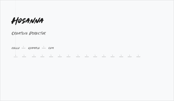 Hosanna Business Card