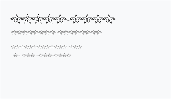 Hoshi Font Business Card