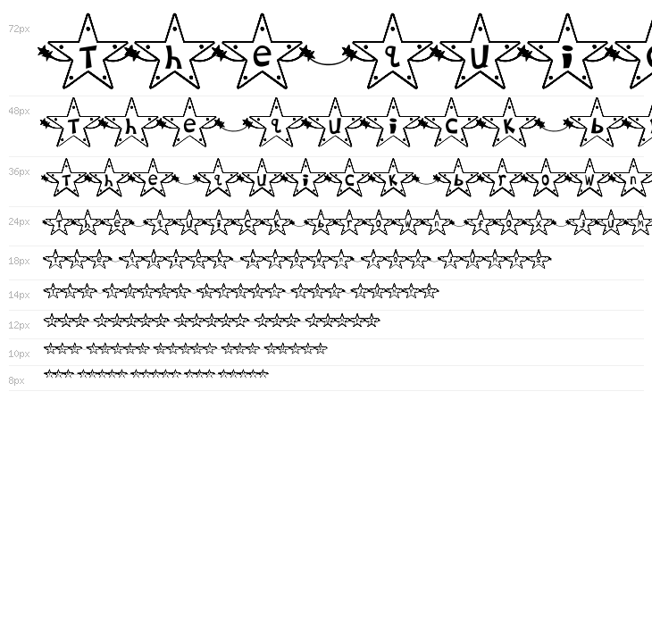 Hoshi Font Waterfall