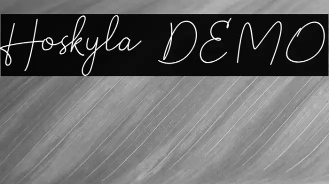 Hoskyla DEMO Font examples