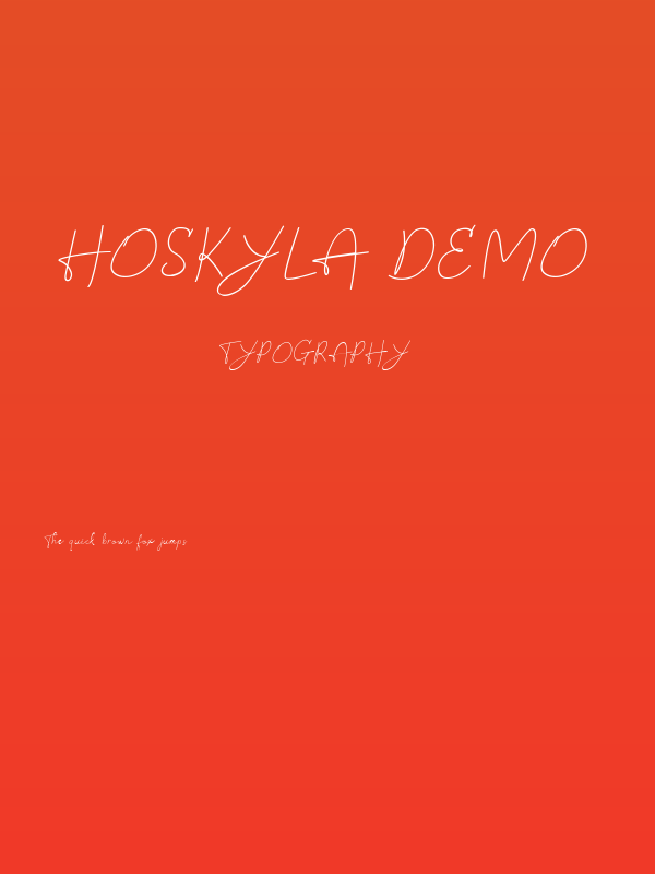 Hoskyla DEMO Poster