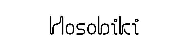 Hosobiki  Frei Schriftart Herunterladen
