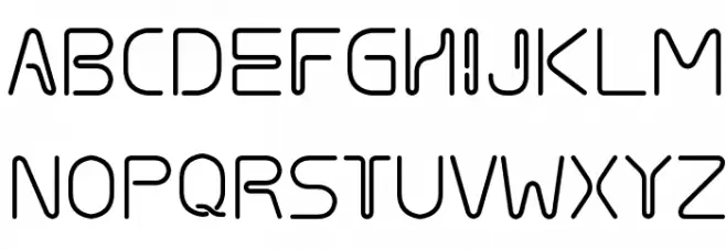 Hosobiki Font UPPERCASE
