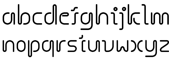 Hosobiki Font LOWERCASE