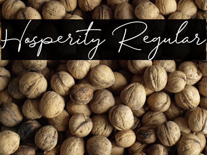 Hosperity Regular Font examples