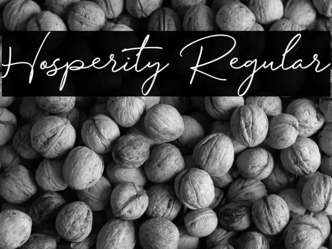 Hosperity Regular Font examples