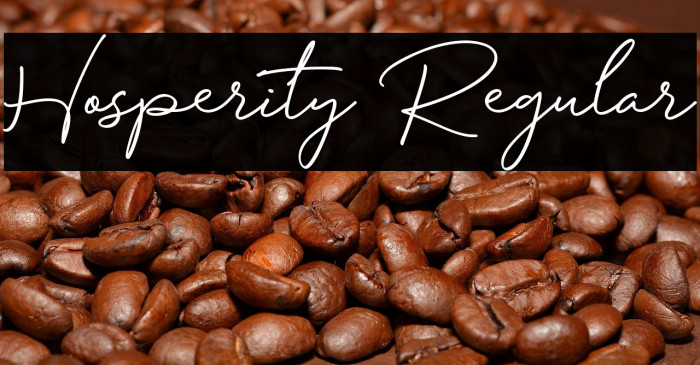 Hosperity Regular Font examples