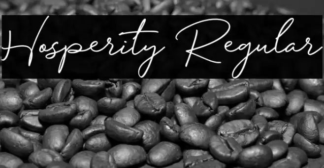 Hosperity Regular Font examples