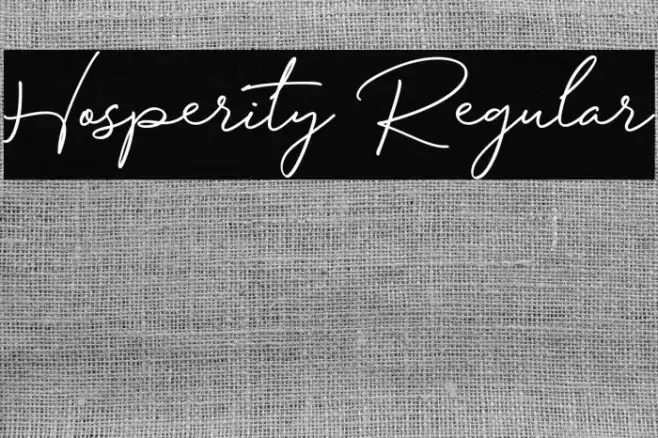 Hosperity Regular Font examples