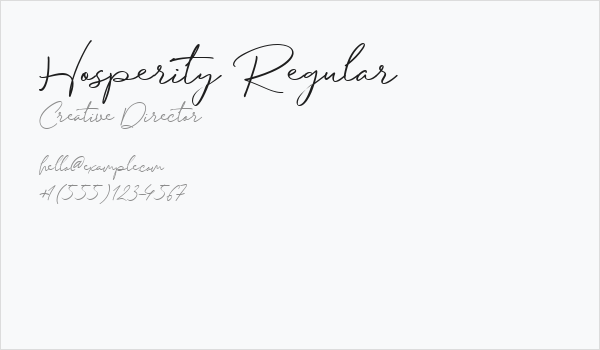 Hosperity Regular Business Card