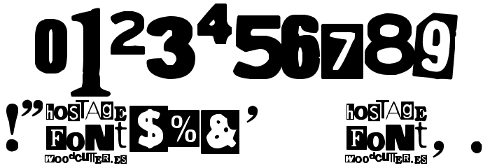 Hostage Font OTHER CHARS