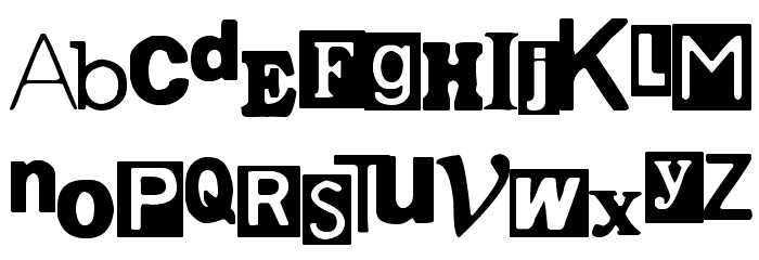 Hostage Font LOWERCASE