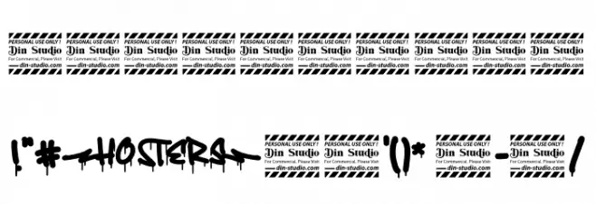 Hosters Personal Use Font OTHER CHARS