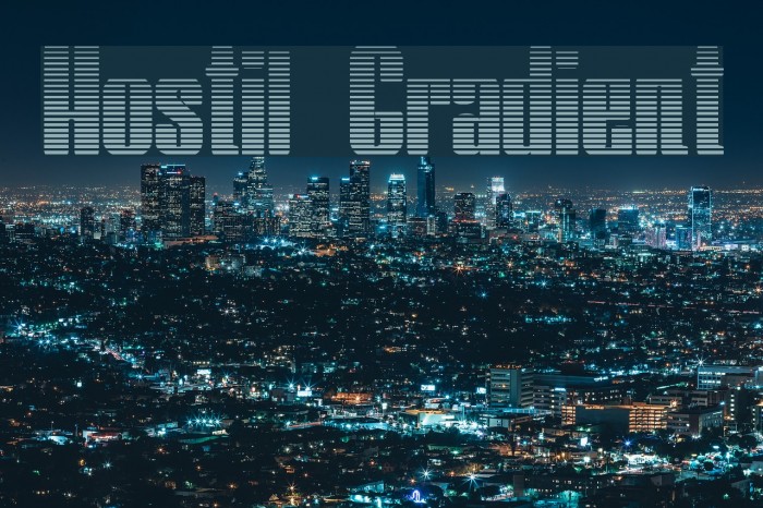 Hostil Gradient Font examples