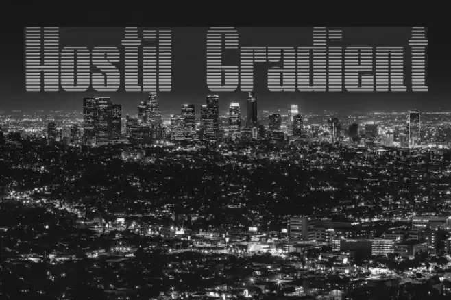 Hostil Gradient Font examples