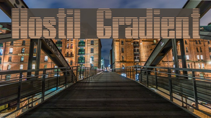 Hostil Gradient Font examples