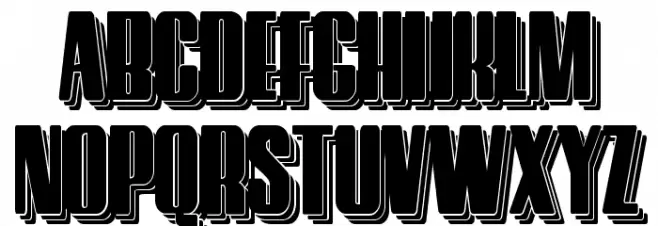 Hostil Shadow Two フォント 大文字
