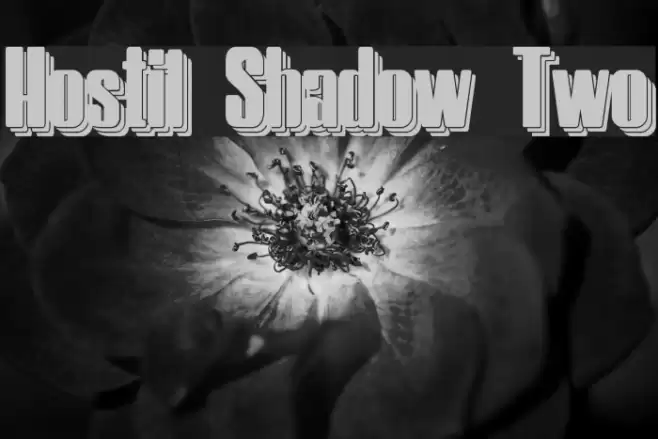 Hostil Shadow Two Font examples