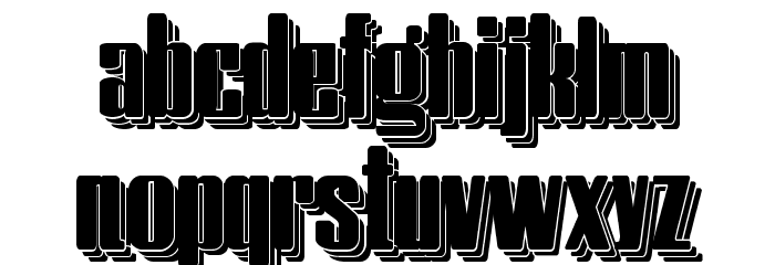 Hostil Shadow Two Font LOWERCASE