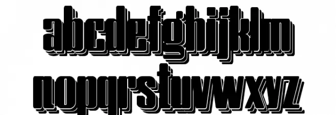 Hostil Shadow Two Font LOWERCASE